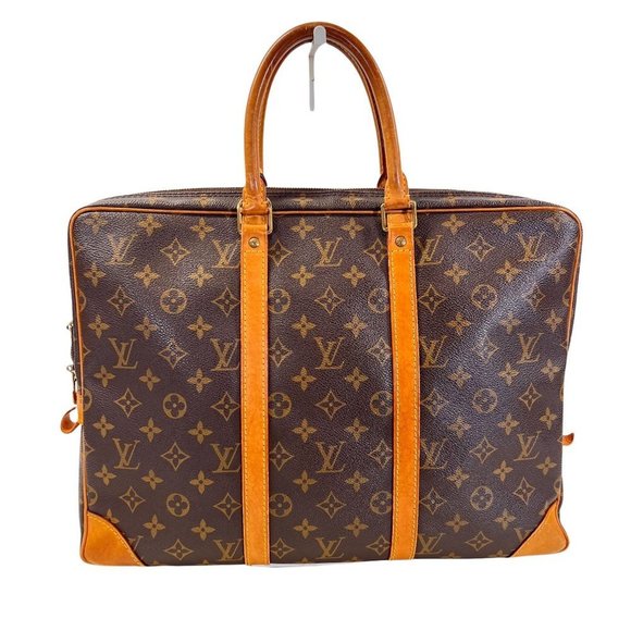 Authentic Louis Vuitton Business Bag Porte Document Voyage Monogram Used LV Hand - Picture 2 of 13
